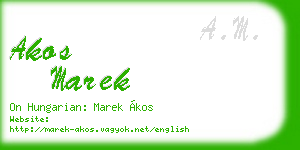 akos marek business card